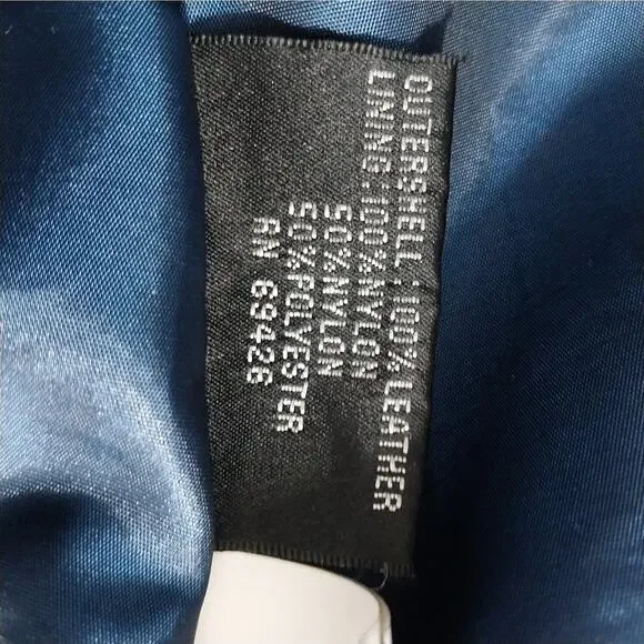 WILSONS LEATHER! RICH BLACK GENUINE LEATHER FITTED BUTTON FRONT JACKET! SZ M - Picture 10 of 12